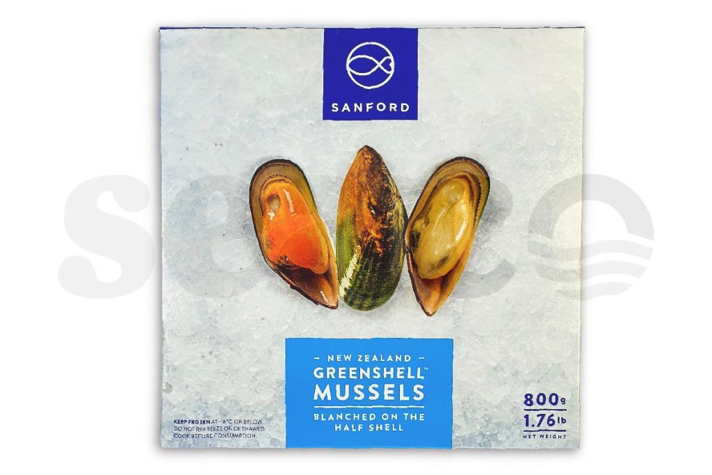 Mosselen in halve schelp 1kg DV